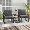 Costway 3 PCS Patio Furniture Set with Soft Cushions Aluminum Frame Weatherproof Outdoor